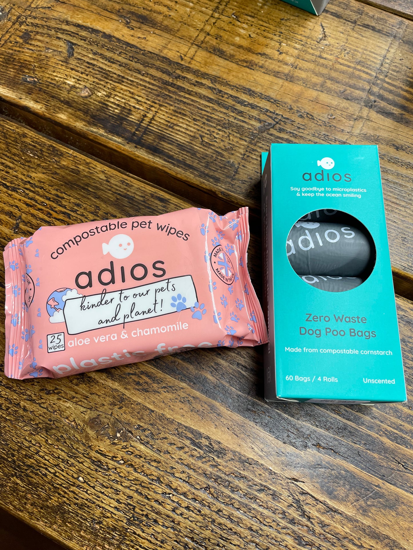 Adios Compostable Pet wipes