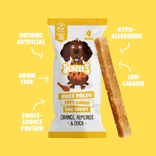 Denzel's Orange, Almond, and Duck Paleo Dog Chew