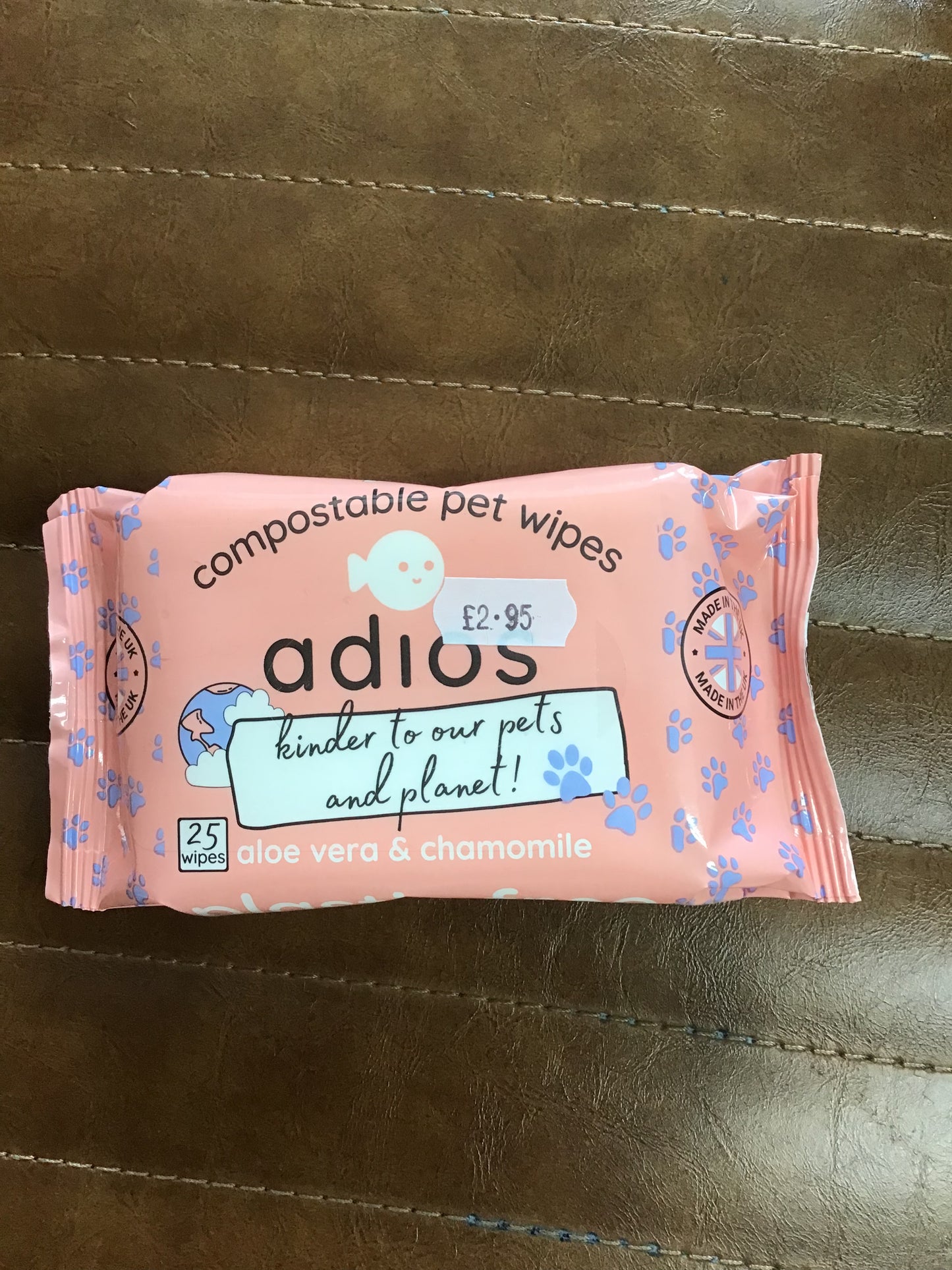 Adios Compostable Pet wipes