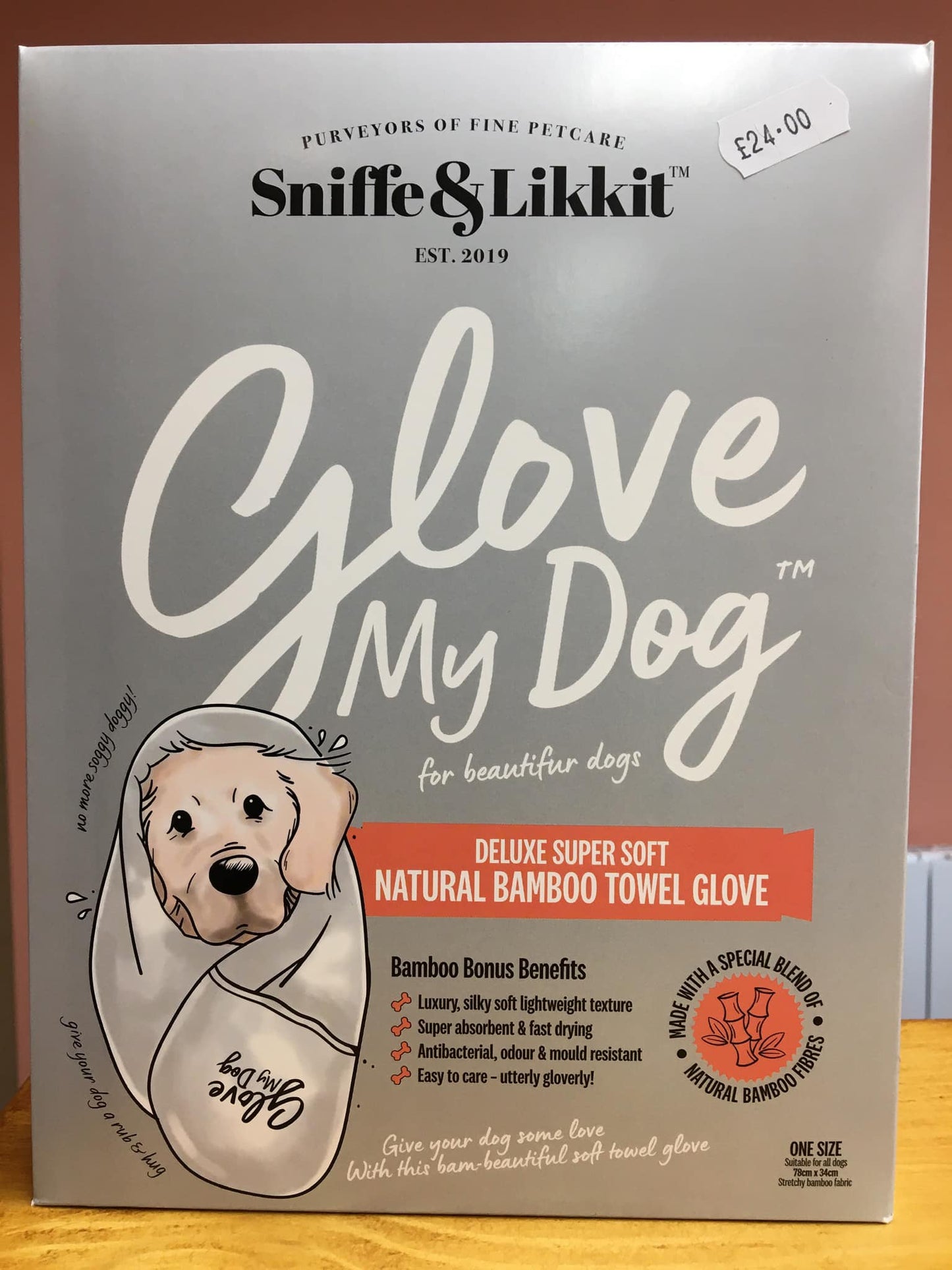 Glove My Dog Bamboo Towel Glove by Sniffe & Likkit